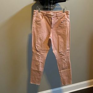 Universal Thread high rise skinny distressed pink jeans size 10/30R